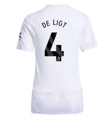 Manchester United Matthijs de Ligt #4 Segunda Equipación Mujer 2025-26 Manga Corta